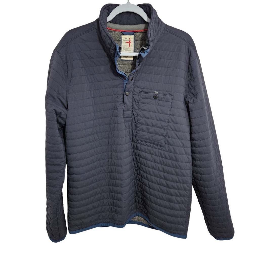 Relwen Windzip Jacket Quilted Popover Pullover Mens Gorpcore Blue M